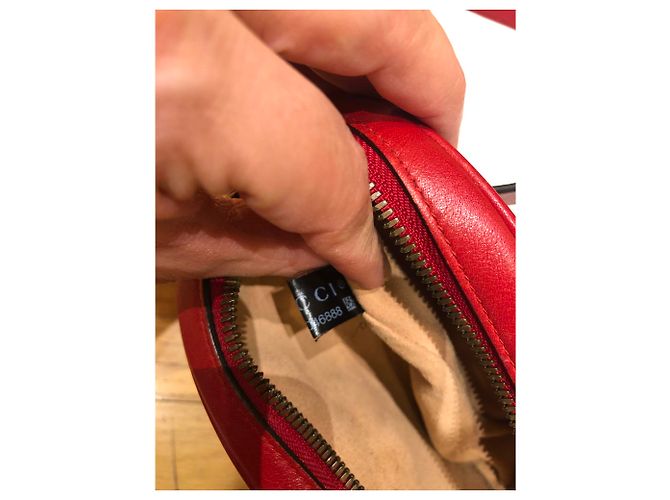 Cinturón Gucci Marmont con Bolsillo Rojo Roja - vista 6