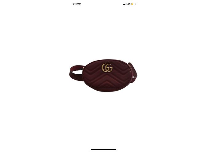 Cinturón Gucci Marmont con Bolsillo Rojo Roja - vista 7