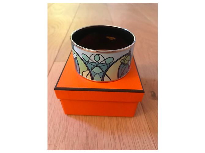 Bracciale Hermès Coup de Fouet smaltato Verde - vista 2
