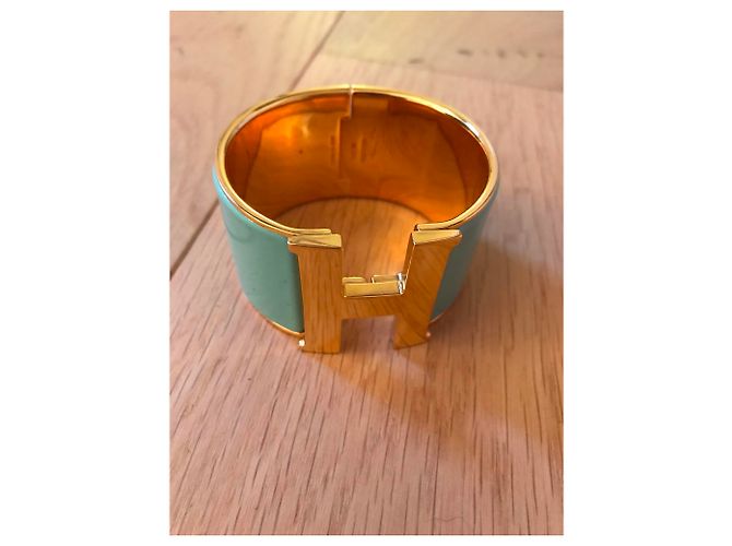 Pulseira Hermès Clic H Lagoa azul e ouro - vista 2