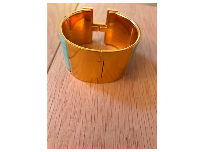 Pulseira Hermès Clic H Lagoa azul e ouro - vista 3