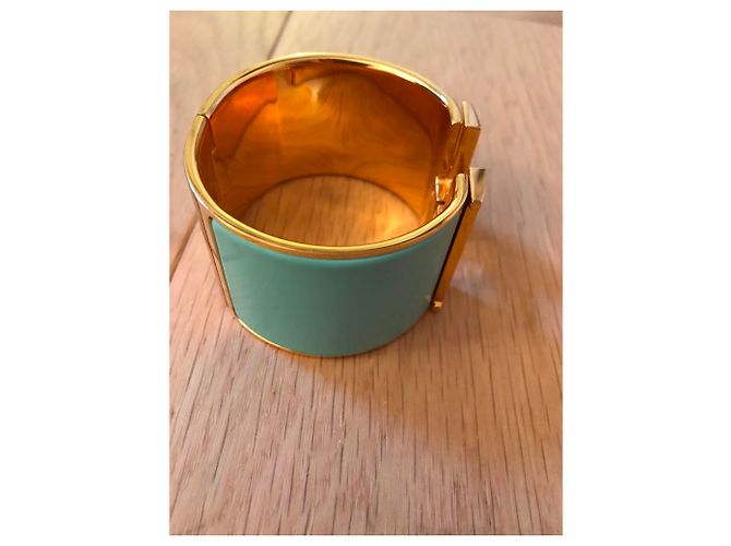 Pulseira Hermès Clic H Lagoa azul e ouro - vista 4