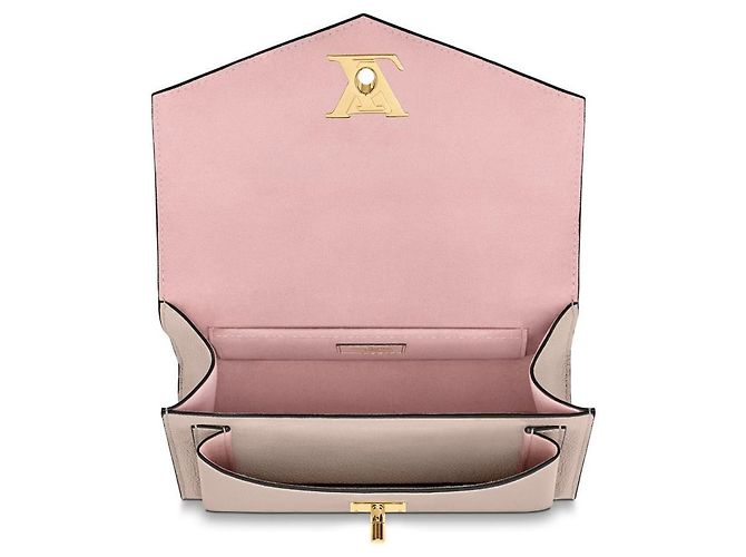 Louis Vuitton Mylockme Ledertasche Beige - Ansicht 3