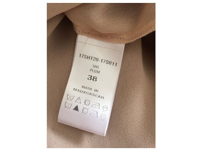 Chloé Blusa de encaje de seda con bordado Guipur Burdeos - vista 5