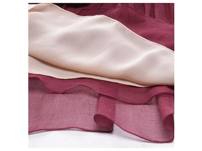 Chloé Blusa de encaje de seda con bordado Guipur Burdeos - vista 8