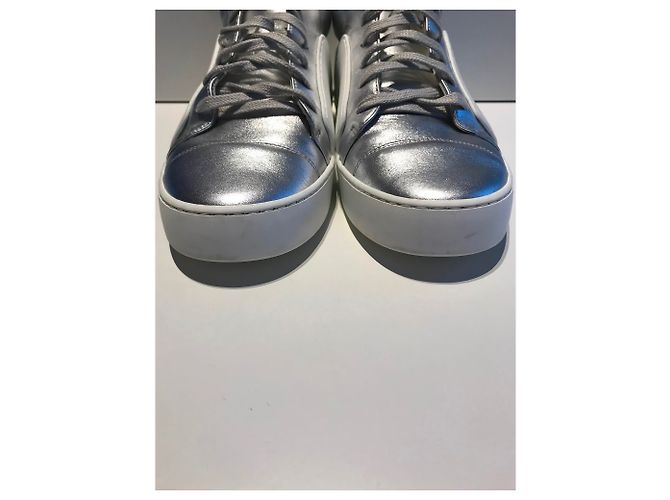 Sneakers Chanel bianche e argento, taille 40. Eccellente stato . Bianco - vista 11