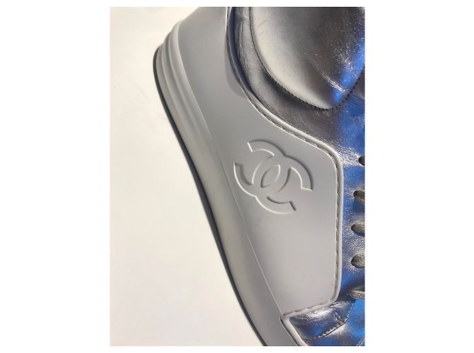 Sneakers Chanel bianche e argento, taille 40. Eccellente stato . Bianco - vista 12