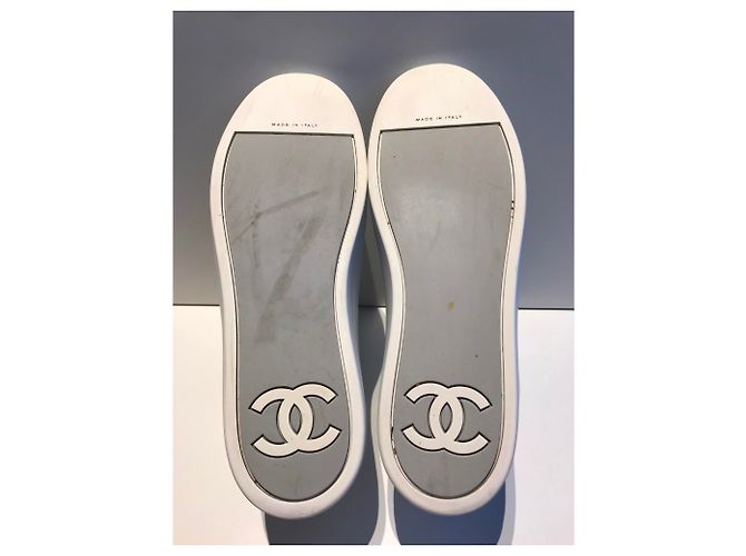 Sneakers Chanel bianche e argento, taille 40. Eccellente stato . Bianco - vista 5