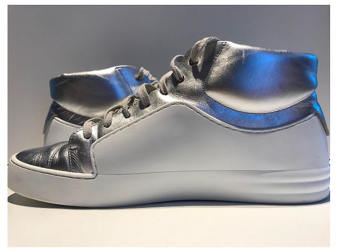 Sneakers Chanel bianche e argento, taille 40. Eccellente stato . Bianco - vista 9