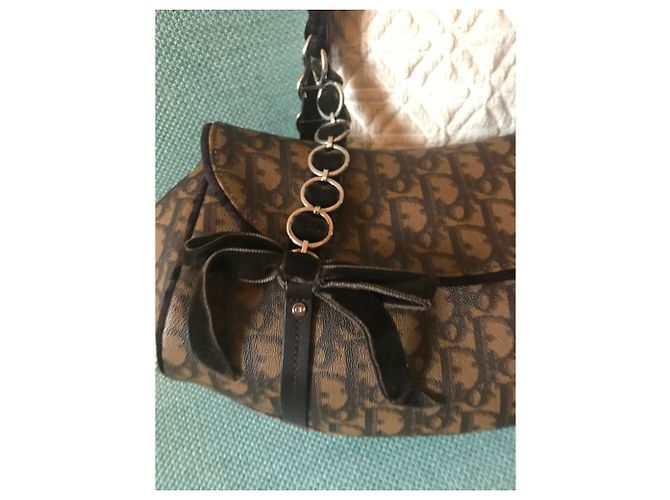 Borsa a mano Christian Dior Romantic Trotter in Pelle Marrone Scuro - vista 2