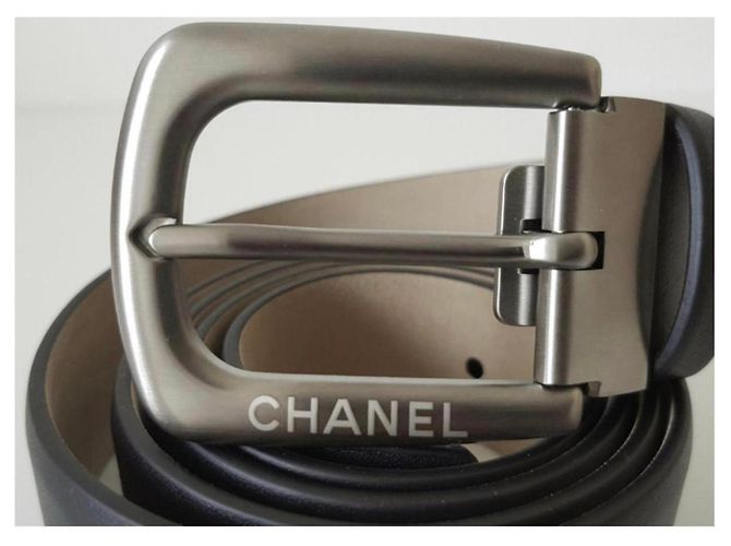 CHANEL BELT MEN , black leather , taille 95 , NEW NEVER SERVED! - view 3