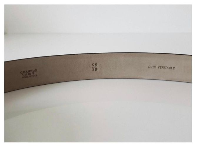 CHANEL BELT MEN , black leather , taille 95 , NEW NEVER SERVED! - view 5