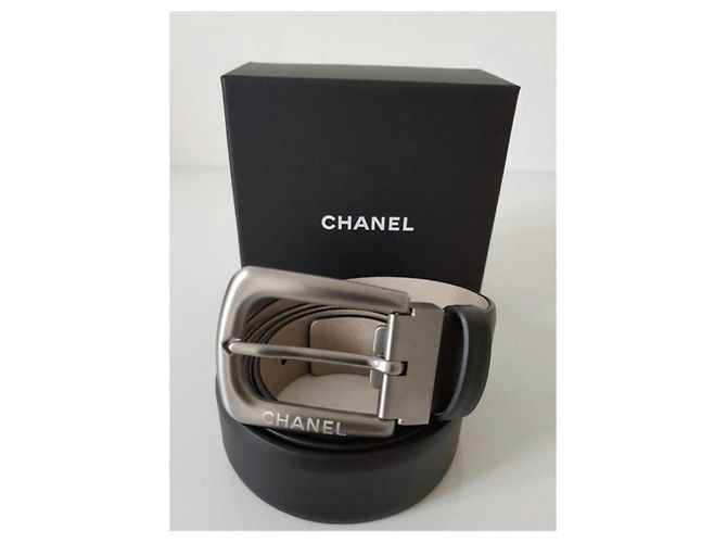 CHANEL BELT MEN , black leather , taille 95 , NEW NEVER SERVED! - view 6