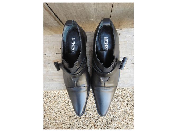 Mocassini Kenzo in pelle nera 36 Nero - vista 4