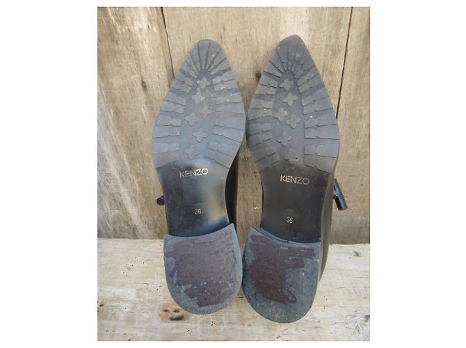 Mocassini Kenzo in pelle nera 36 Nero - vista 7
