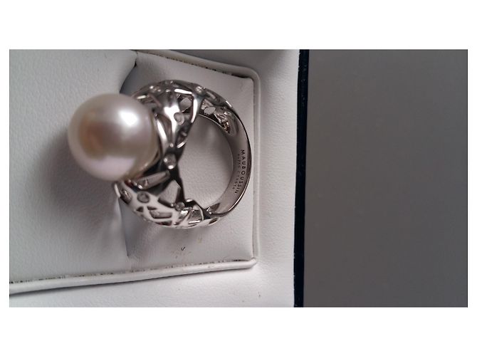 Anello Mauboussin Star Passion in oro bianco e perla - vista 3