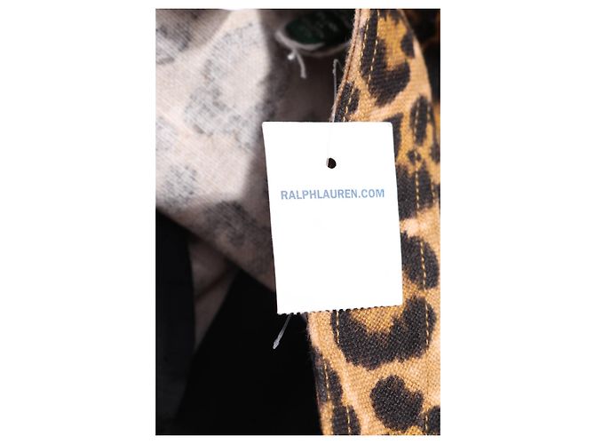 Falda Ralph Lauren con Estampado de Leopardo de Algodón y Lino Multicolor - vista 6
