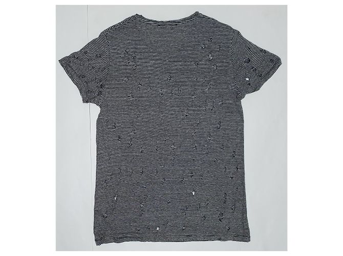 Camiseta Iro Gabry de lino negro y blanco - vista 3