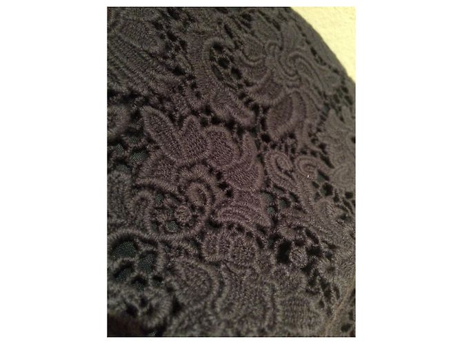 Falda lápiz Armand Ventilo de algodón azul marino Talla 38 - vista 8