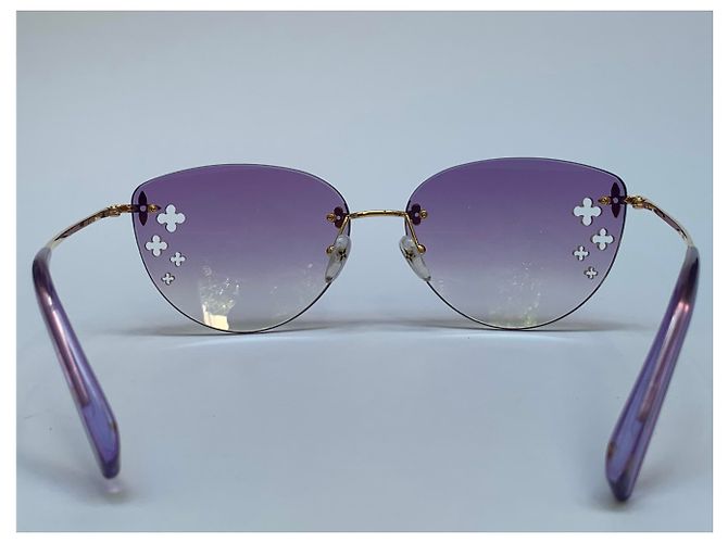 Louis Vuitton Occhiali da sole Desmayo viola cat eye Porpora - vista 2