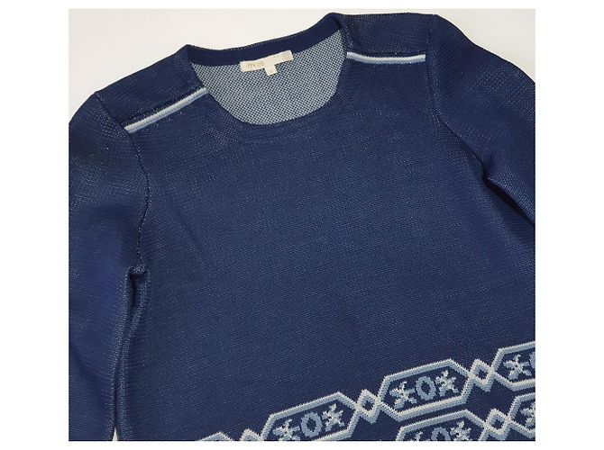 Pull Maje Bleu en Polyester - vue 2