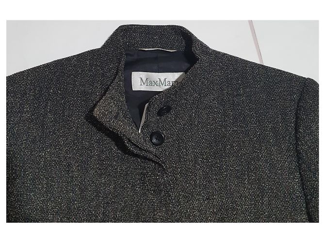 Max Mara Blazer Dunkelgrau Wolle Mehrfarben Anthrazitgrau - Ansicht 4