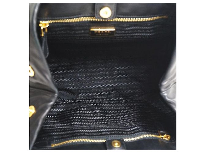 Borsa a mano Fiocco in pelle nera Prada - vista 5