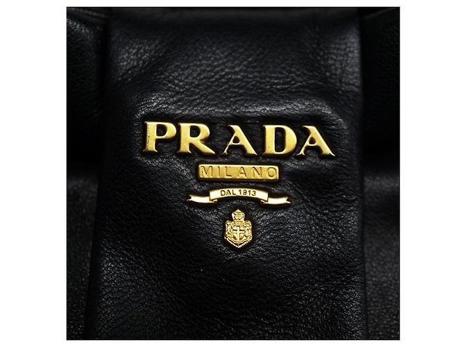 Borsa a mano Fiocco in pelle nera Prada - vista 6