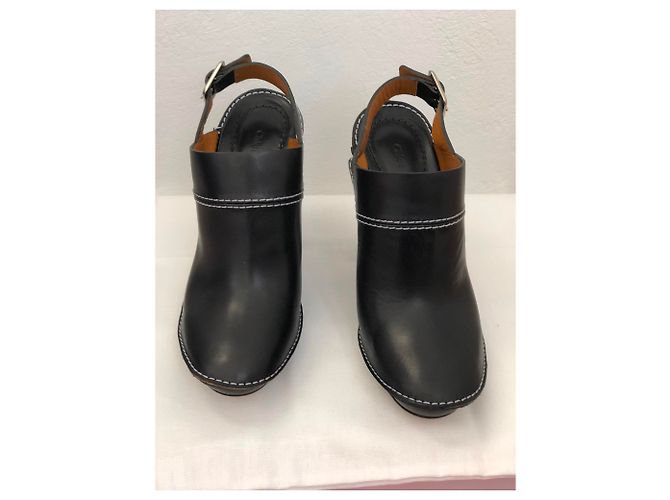 Mule Chloé in pelle nera 38 Nero - vista 3