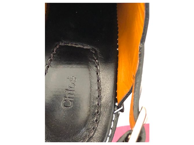 Mule Chloé in pelle nera 38 Nero - vista 5