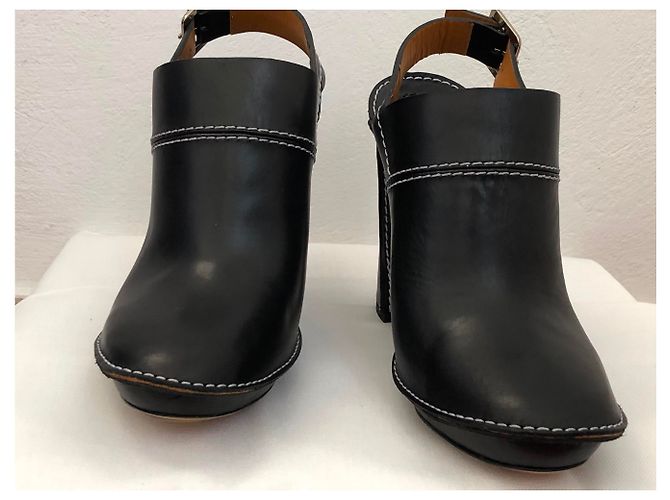 Mule Chloé in pelle nera 38 Nero - vista 7