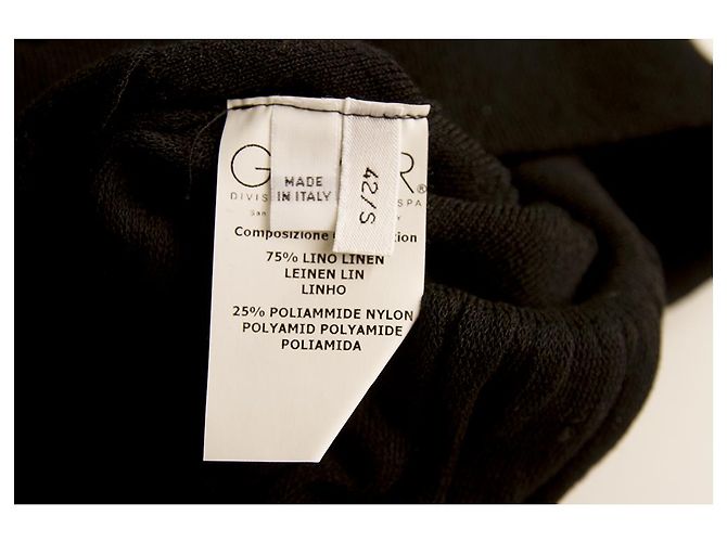 Iceberg Black Linen One Shoulder Drapierte knielange Midikleidgröße 42 / S Schwarz - Ansicht 4