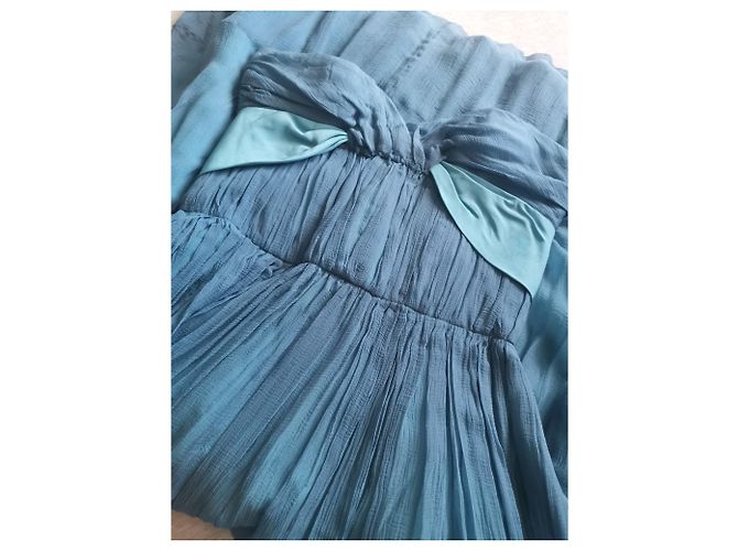 Chloé Vestido de seda azul Chloe FR34 - vista 5
