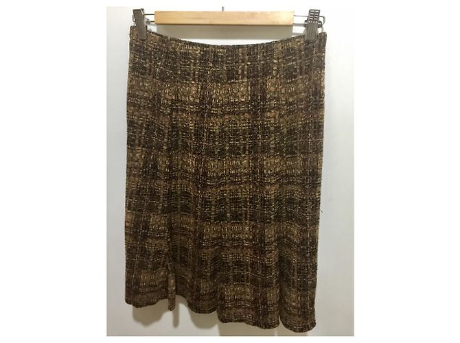 Falda Joseph Ribkoff corte evasé efecto tweed marrón Castaño Multicolor - vista 2