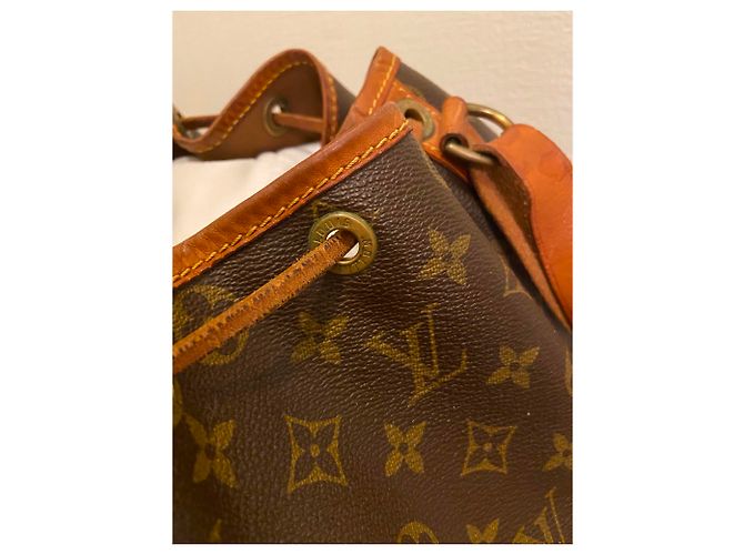 Borsa Louis Vuitton Noe GM Marrone Monogram Canvas Pelle - vista 4