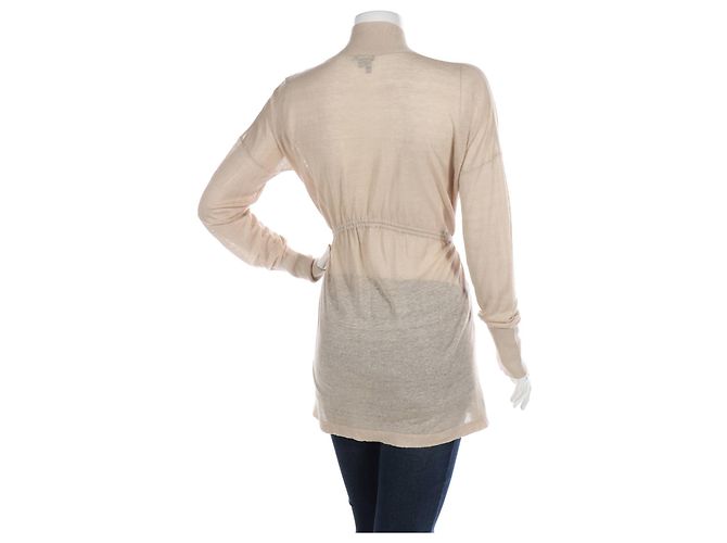 Club Monaco Strickjacke beige Leinen und Rayon Größe M - Ansicht 2