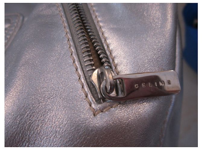 Céline Boogie Ledertasche Silber - Ansicht 9