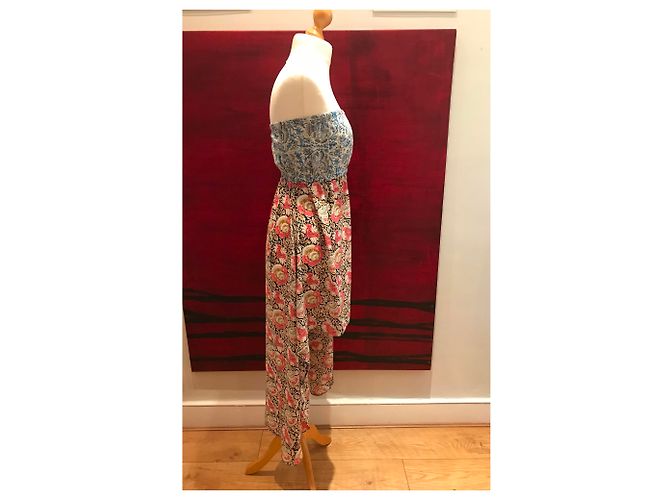 Autre Marque Bandeau Kleid mit Blumenmuster Viscose Mehrfarben - Ansicht 5