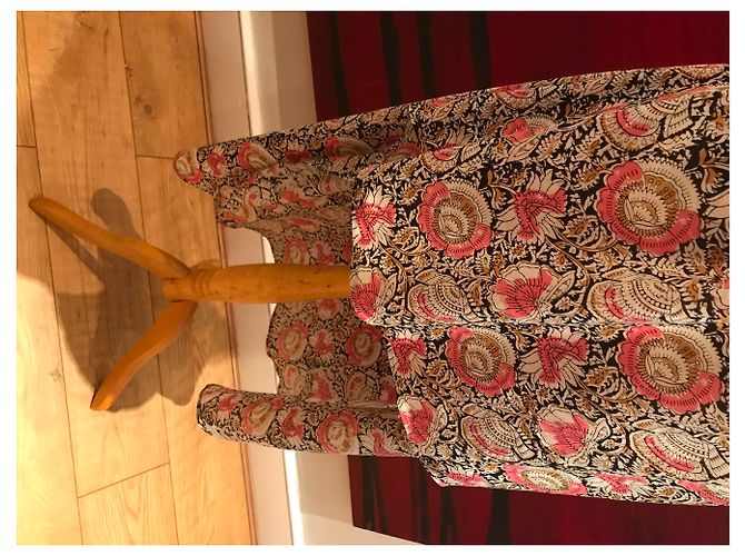 Autre Marque Vestido bandeau floral assimétrico de viscose Multicor - vista 15