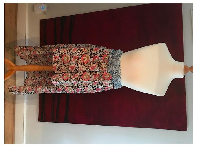 Autre Marque Vestido bandeau floral assimétrico de viscose Multicor - vista 19
