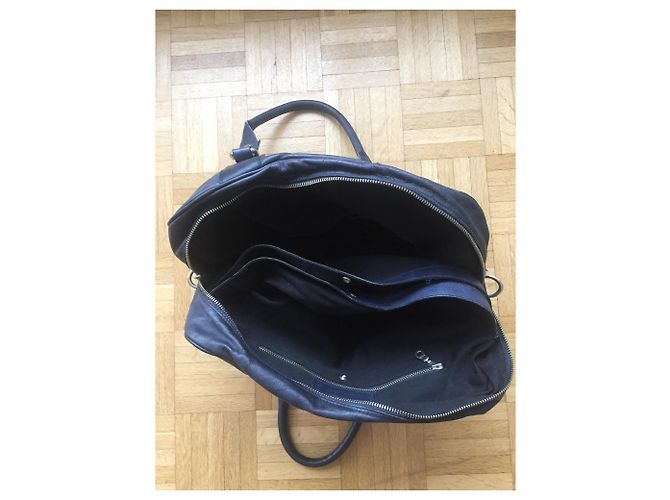 Borsa Paul & Joe in pelle blu notte viola - vista 2