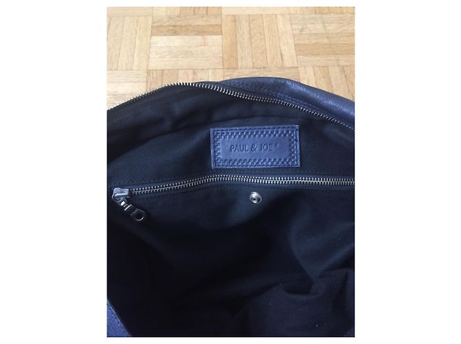 Borsa Paul & Joe in pelle blu notte viola - vista 3