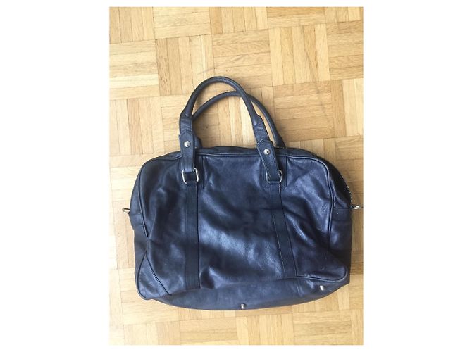 Borsa Paul & Joe in pelle blu notte viola - vista 6