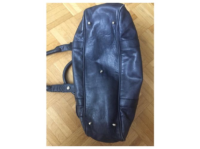 Borsa Paul & Joe in pelle blu notte viola - vista 7
