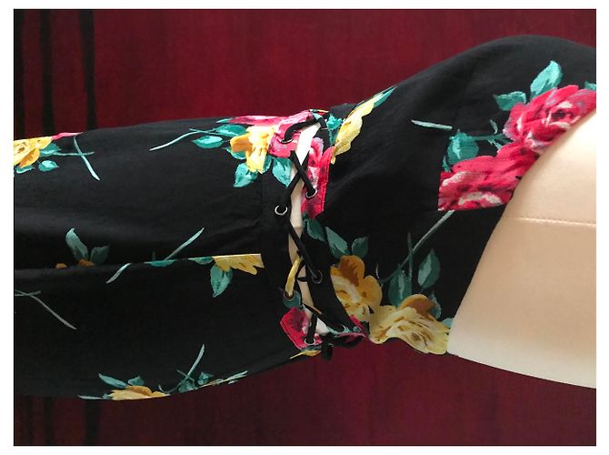 Autre Marque Blumen Maxi Neckholder-Kleid Mehrfarben - Ansicht 10