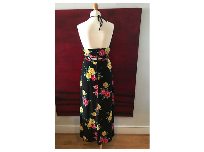 Autre Marque Blumen Maxi Neckholder-Kleid Mehrfarben - Ansicht 11