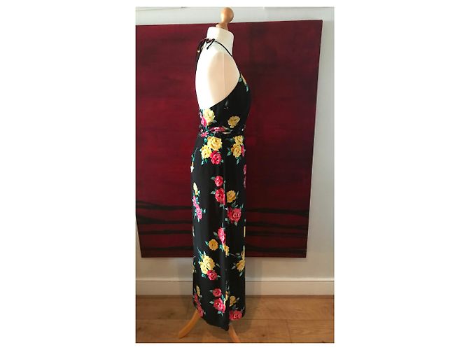 Autre Marque Blumen Maxi Neckholder-Kleid Mehrfarben - Ansicht 13