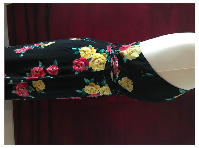 Autre Marque Blumen Maxi Neckholder-Kleid Mehrfarben - Ansicht 14