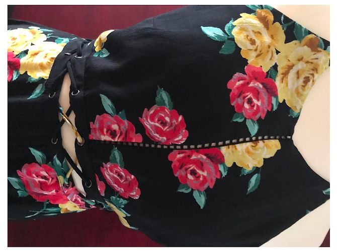 Autre Marque Blumen Maxi Neckholder-Kleid Mehrfarben - Ansicht 15