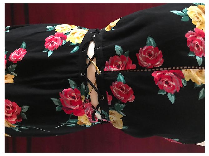 Autre Marque Blumen Maxi Neckholder-Kleid Mehrfarben - Ansicht 6